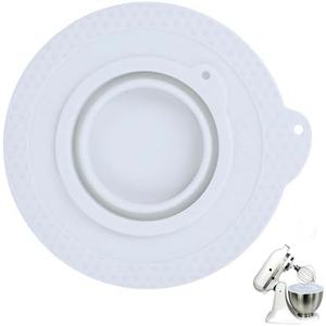 Silicone Mixer Bowl Cover Compatible with KitchenAid 4.5-5 Quart Tilt-Head Stand Mixer, Mixer Bowl Lid to Prevent Spilling of Ingredients(White)