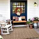DEXI Jute Door Mat for Front Entryway, 24x35 Braided Woven Doormat Outside Entrance, Dirt Trapper Natural Fiber Entry Mats for Patio, Brown