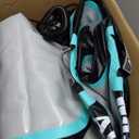 AWSUM Inflatable Air Gymnastics Mat Training Mat 4/8 inches Thick tumbling Mat with Electric Pump for Home/Gym/Outdoor (Mint Green/Black), Size: 6.6ft*3.3ft*4in(2*1*0.1M)