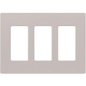 Lutron Claro Light Switch Cover Plate, 3 Gang Wallplate, for Decorator Light Switches, Rocker Light Switch Cover, Outlet Cover, Screwless Switch Plate Cover, Gloss, Taupe