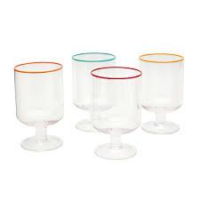 Infuse 4 Piece Stackable Glass Goblet Set , 14Fl oz 