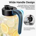 Mason Jar Pitcher - Airtight & Leakproof Glass Pitcher with Lid, Perfect for Breastmilk, Cold Brew, and Sun Tea, 2 Quart (64 oz) 1/2 Gallon Mason Jar with Pour Spout Lid