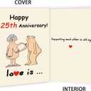 3 x Funny 25th Anniversary Card Gift for Husband Wife Couple, 8 x 5.3 inches