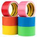 LLPT Colored Duct Tape 6 Premium Packs 2 Inch x 30 Ft Per Roll Assorted Colorful Bulk Tape Tear by Hand Included for Moving Packing Color Coding Art Craft DIY Projects (DT606)