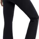 BUBBLELIME 37" 3 Styles Women's High Waist Bootcut Yoga Pants Basic/Side Pockets Tummy Control Workout Flared (Black, XXL)