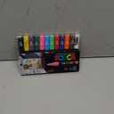 uni Posca Acrylic Paint Art Markers, Set of 12 Extra Fine Point Thin Paint Pens for Coloring Gifts, Fabric, Metal, Glass, Rocks, Wood and Canvas, Assorted Colors, PC1M12C