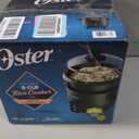 Oster 6-Cup Rice Cooker with Steamer Tray, Electric Rice Maker, Automatic Keep Warm, Nonstick Inner Pot, Black