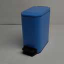 10L Trash can Foot Pedal Type Household with lid Seam Kitchen Toilet Bathroom Silent (10L Sky Lake Blue)