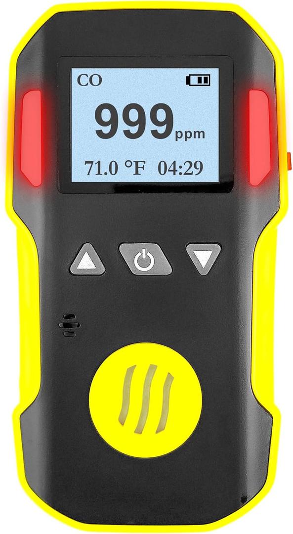 Carbon Monoxide CO Meter by Forensics | USA NIST Calibration | Dust & Explosion Proof | USB Recharge | Sound, Light and Vibration Alarms | 0-1000 ppm |