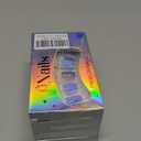 Christmas Press on Nails Short Square SWEKKE Blue Fake Nails False Nails with Designs Snowflake Stars Glitter Full Cover Glossy Glue on Nails Acrylic Nails for Women Girls 24 Pcs Pack of 5