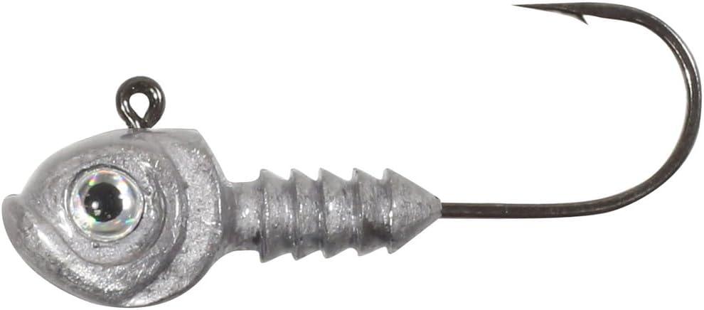 Northland Fishing Tackle Smeltinator Jig Head, Premium Bass Fishing Lure for Swimbaits & Plastics, 3 Pack - 3/8 Oz (2/0 Hook, Unpainted)