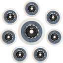 Aquatix Pro Pool Vacuum Head Replacement Wheels, 8 Count, Heavy Duty Stainless-Steel Ball Bearing Wheels, Transparent, Universal Fit, for Above Ground & In Ground Swimming Pool Vacuum Cleaners