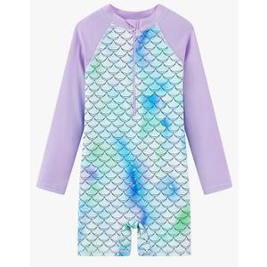 Girls Long Sleeve Rash Guard Swimsuits Zipper Bathing Suits Size 5T Girls Long Sleeve Rash Guard Swimsuits Zipper Bathing Suits Size 5T