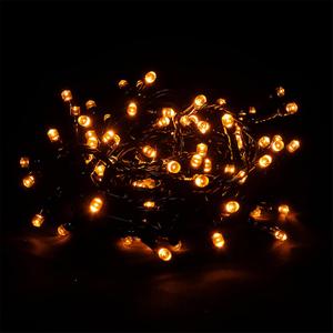 Orange Halloween String Lights - 100 LED Orange String Lights Plug in for Tree, Crafts, Party, Indoor/Outdoor Halloween Decorations, 8 Feet Blackish Green Wire, 8 Modes & Memory Function, Connectable