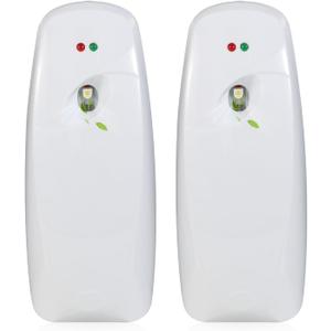2PCS Automatic Air Freshener Spray Dispenser - Commercial and Home Use - Multiple Time Scent/Mist Release Settings for Room/Restroom Sprayer,Air Freshener not Included,White (2 Ounce (Pack of 2))