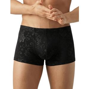 Nolrahiur Mens Lace Underwear Sexy Boxer Briefs Mesh Pants Soft Bikini Breathable Cheeky underpants Bulge Pouch for Men Black XL