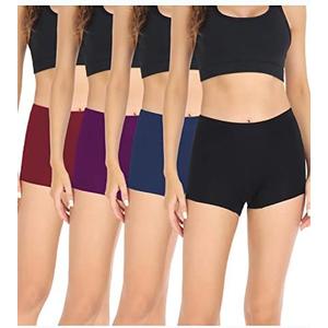 wirarpa Women's Boyshorts Panties Cotton Boxer Briefs for Ladies Underwear Shorts with Cotton Crotch 4 Pack.M