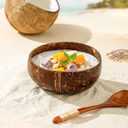 1pcs Coconut Cereal Bowl - Biodegradable for Kitchen & Dining Decor Eco-Friendly