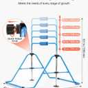 VEVOR Gymnastic Bars for Kids, 140 lbs Capacity Folding Training Kip Bar, Adjustable Height Gymnastic Horizontal Bar for Home, Training Equipment for Indoor Outdoor, Easy to Assemble, 59.1 x 42.5 x 53.1 in / 1500 x 1080 x 1350 mm