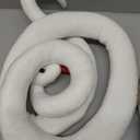 Clobeau 78 Inch White Snake Plush, Realistic Snake Stuffed Animal, Lifelike White Snakes Toy for Kids, Soft Stuffed Snakes Plush for Halloween Christmas Birthday Present Party Prank Prop