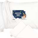 KeaBabies Toddler Pillowcase 13"x18" - Organic Cotton Toddler Pillowcase for Kids, Boys, Girls, Soft & Durable Cotton Cover for Miniature Sleepy Pillows, Cute Colors, Pillow Sold Separately(Soft White), Set of 2