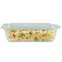 Pyrex Deep 9x13-Inch Glass Baking Dish with Lid, Deep Casserole Dish, Glass Food Container, Oven, Freezer and Microwave Safe, Clear Container