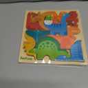 Dinosaur Puzzles for Kids Ages 3-5 - 3D Wooden Jigsaw Puzzle for Toddlers & Kids, 9x 9 Tray, Bright Colorful Shape Sorting, Promotes Creativity & Learning, Non-Toxic Gift Toy