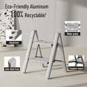 Mayi Plus 2 Step Stool Foldable, Aluminum, Lightweight Step Ladder