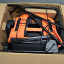 TIECTOWN 14-Inch 13.5 Amp 2-in-1 Electric Dethatcher and Scarifier with 11.5-Gallon Collection Bag, Lawn Dethatcher with 5-Position Depth Adjustment, Blade Replacement Without Tool - Orange