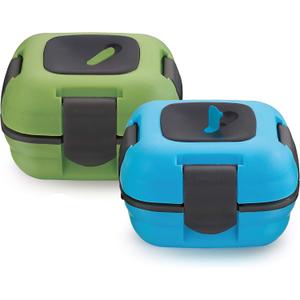 Pinnacle Insulated Leak Proof Lunch Box for Adults and Kids - Thermal Lunch Container With NEW Heat Release Valve 16 oz ~Set of 2~ Blue-Green