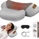 3-in-1 Neck Massager Pillow,Ergonomic Neck Massager with Heating,Traction & Vibration,Hump Corrector for Shoulder Pain Relief, Neck Pillow for Daily Comfort,Women's Day Gifts
