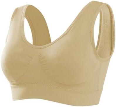 Memoryee Sports Bras Women 3 Pack Set Plus Size for Large Breasts Non Wired Inserts Washable Padded Push Up Vest Crop Top, XL