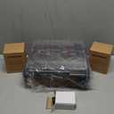 Record Player with Passive Bookshelf Speakers Belt-Drive Vintage Turntable for Vinyl Records External Dual Stereo Speakers LP Players 3 Speed Wireless AUX Headphone Input Auto Stop Retro Black Wooden