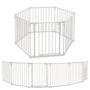 Toddleroo by North States - 3 In 1 Metal Superyard Baby Play Yard: 6 Panel Playpen, Safety Gate, or Extra Wide Baby Fence - Encloses Up to 10 Square Feet - 30 Inches Tall - Taupe