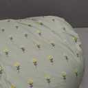 Floral Comforter Set King 3 Pieces Soft Chic Garden Style Green Floral Print Lightweight Botanical Flower Comforter Set for All Seasons 1 Comforter and 2 Pillowcases