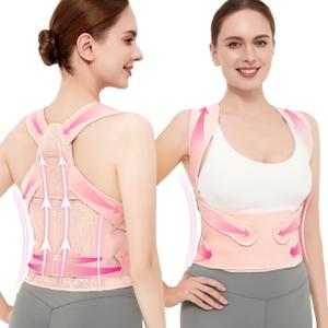 Vicorrect Posture Corrector for Women and Men: Back Support Brace Relieve Upper Back Shoulders Pain (Pink, Medium) Vicorrect Posture Corrector for Women and Men: Back Support Brace Relieve Upper Back Shoulders Pain (Pink, Medium)