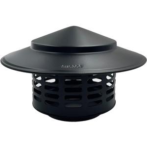3" Black Round Chimney Cap with Cone Top Stainless Steel Fireplace Chimney Cover Rain Caps for Outside