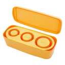 Ice Cube Tray for Tumblers and Stanley Cup, With 3 Hollow Cylinder Of Ice Cube for Drinks (Orange), Large