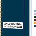 Taja Lined Spiral Journal Notebook for Women & Men, 140 Pages, College Ruled Hardcover Notebook for Work & Note Taking, Journals for Writing, A5(5.7" x 7.9") Navy