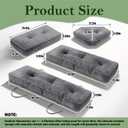 4 Piece Breakfast Nook Cushions Kitchen Corner Nook Cushion Set Shredded Foam Support 3 inch Thick Bench Seat Cushion Pad for Dining(Gray)