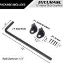 12" Cane Bolt Heavy-Duty Drop Rod for Gate, Gate Ground Latch for Wooden Fences Metal Gates Doors, Metal Gates Doors Stopper for Gate Ground, Wrought Iron Gate Latches, Black Finish(2 Pack)
