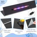 Juexica Aquarium Lids Acrylic Canopy with LED Light 29 x 11.38 x 0.28 Inch for 20/29/37 Gallon Without Center Brace Aquariums Cover Fish Tank Lid with a Hook Knife, Black