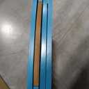 Freestanding Dog Gate with Door, Pet Gate for Stairs, 80 inch Wide Pet Barrier Indoor, Dog Fences Indoor, Support Feet Included, 4 Panels, 24" Tall, Blue