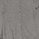 Sidefeel Summer Tops for Women 2026 Cap Sleeve Ribbed Button Down Crewneck Slim Fitted Cute Going Out Tops, Gray, Small