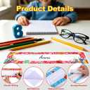 Aodaer 36 Pack Desk Name Tags for Classroom with Clear Cover Self-Adhesive Notebook Name Stickers Student Name Plates for Kindergarten, Preschool, 1st, 2nd, 3rd Grade School Supplies, 13.8 x 3.9 Inch
