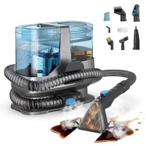 Portable Steam Carpet Cleaner, 203°F Steam & 18,000Pa Suction