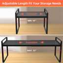 Expandable Cabinet Shelf Organizer RackKitchen Cabinet Shelves 11 Inch DeepAdjustable Storage ShelvesPantry Shelf(1 Pack)