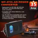 RV Power Converter 30 Amp, WF-8735-AD 12V Converter Charger with Auto Detect for Lithium & Lead Acid Batteries, 35A DC Output, 3-Stage Charging, for RV Camper Travel Trailer