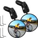 Bike Mirror 2Pcs 360 Rotatable HD Bicycle Handlebar Rearview Mirrors, Adjustable Bike Bar End Mirror for Electric MTB Mountain Road Bikes Cycling