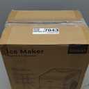 Silonn Ice Maker Countertop, 9 Cubes Ready in 6 Mins, 26lbs in 24Hrs, Self-Cleaning Ice Machine with Ice Scoop and Basket, 2 Sizes of Bullet Ice for Home Kitchen Office Bar Party (Black-Transparent)